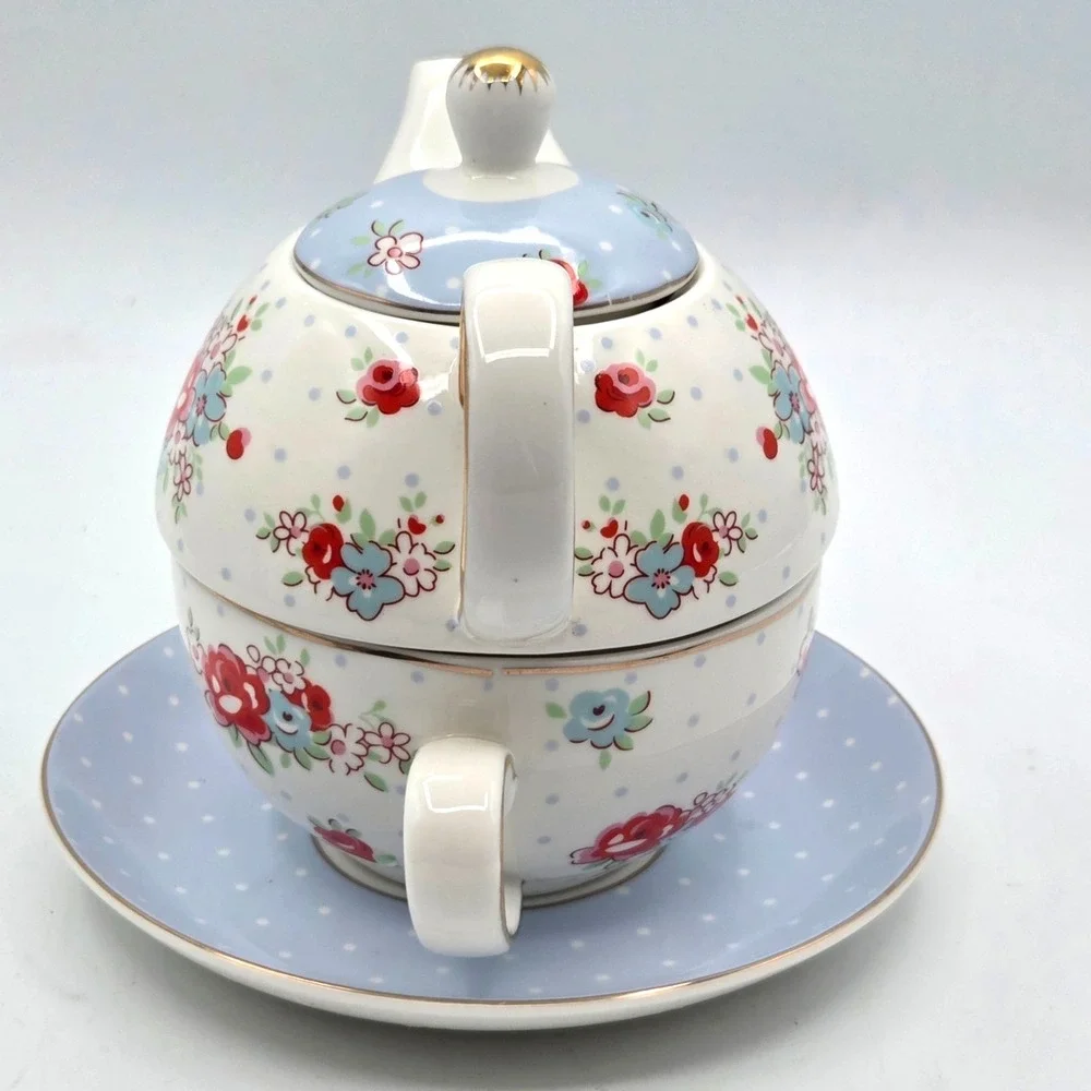 Grace Teaware Tea For One 4 Piece Set Katie Rose Bone China BRAND NEW!